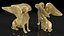 Winged Sphinx Gold Sculpture