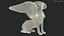 Winged Sphinx Gold Sculpture