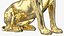 Winged Sphinx Gold Sculpture