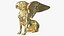 Winged Sphinx Gold Sculpture