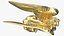 Winged Sphinx Gold Sculpture