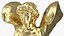 Winged Sphinx Gold Sculpture