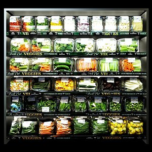 3D vegetables shelves