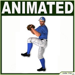 White Baseball Player CG PITCHER