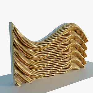 Multiple Waves Wooden Wall