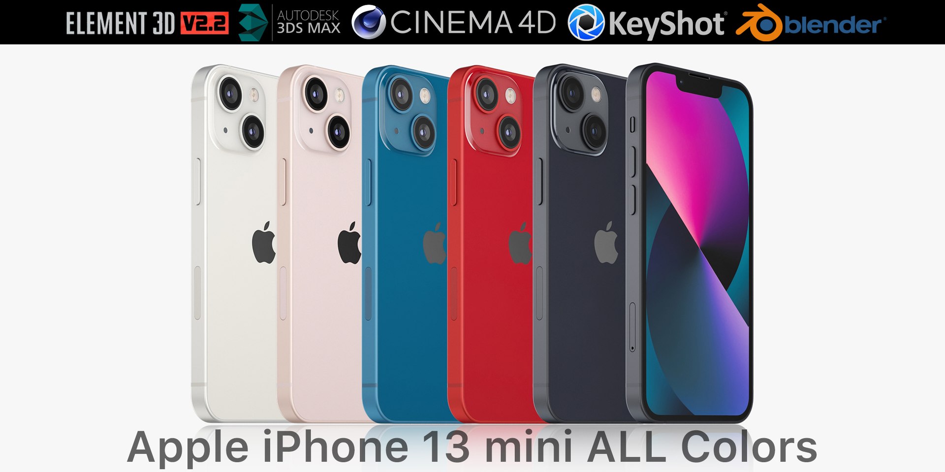 3D Apple iPhone 13 mini All colors - TurboSquid 1794821