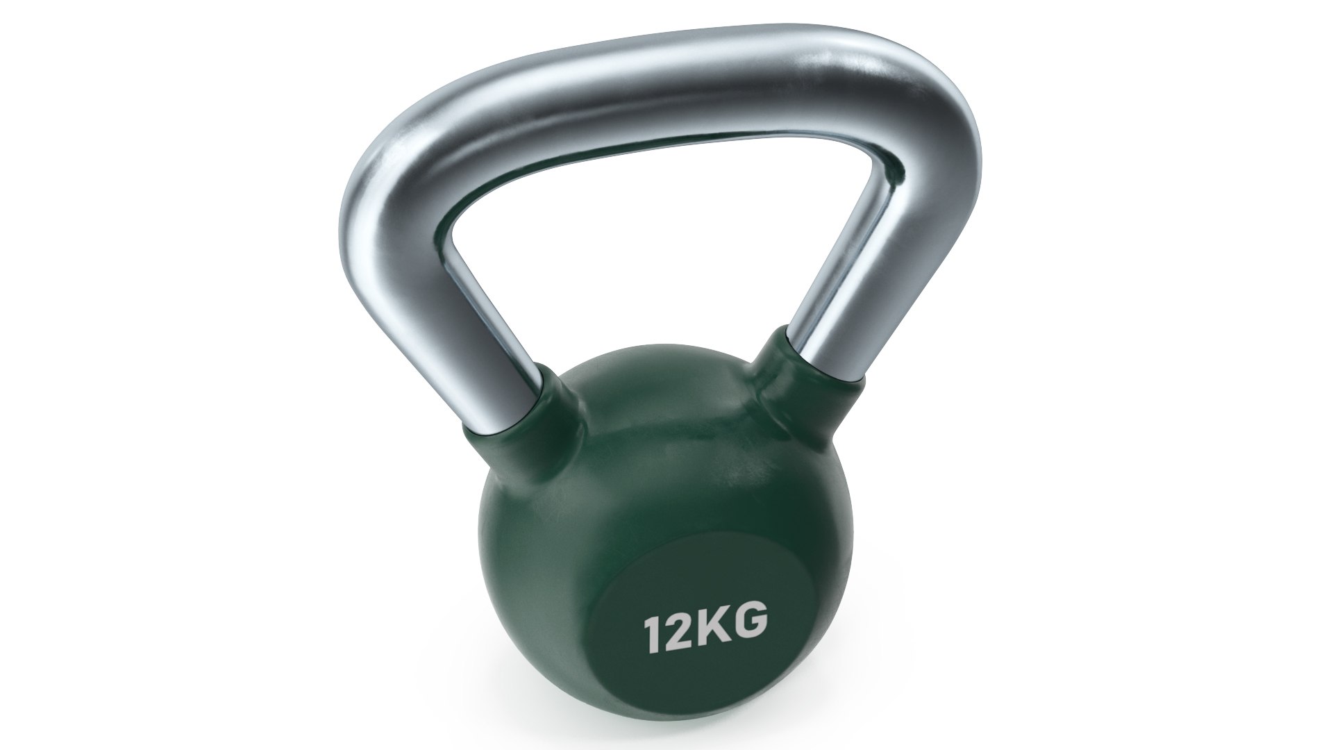 Vinyl Coated Cast Iron Kettlebell 12kg 3D model preview