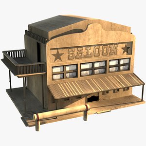 3D Old Western Saloon Exterior