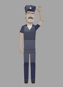 Low Poly Policeman Rigged Unity