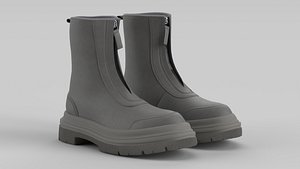 3D Calf Boot Charcoal