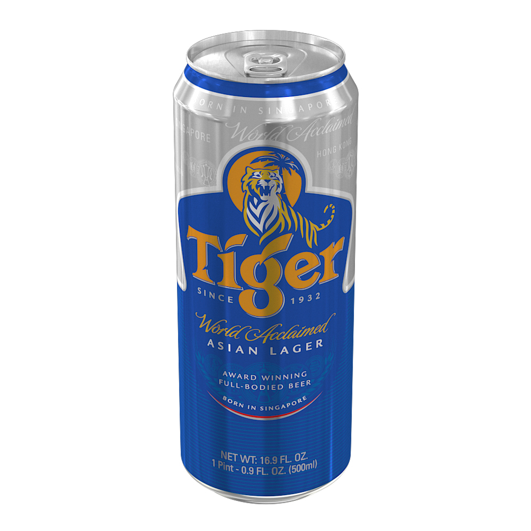 타이거 맥주 500ML 캔 3D 모델 - TurboSquid 1213012