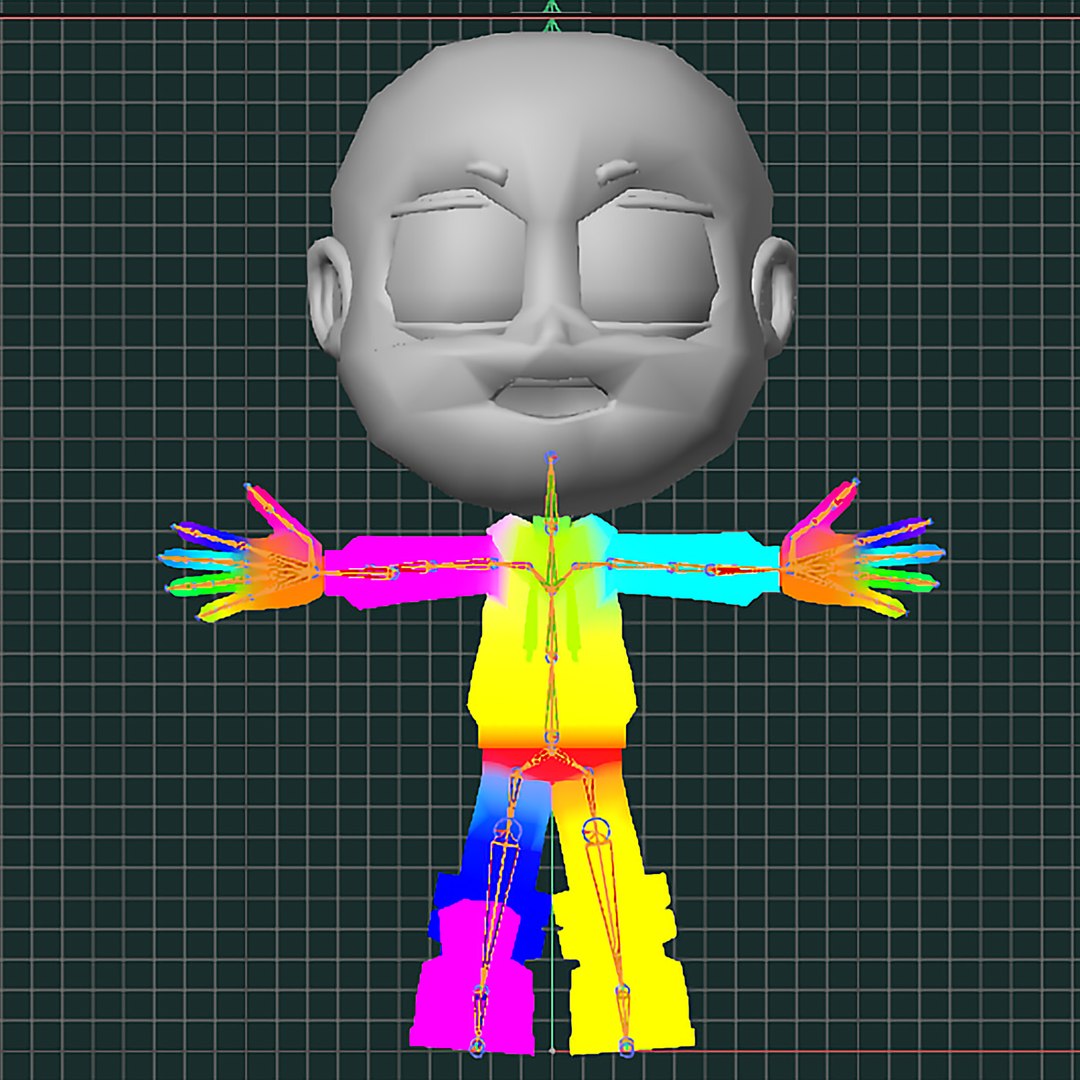 3D Cartoon Anime Character Base For Own Customization - TurboSquid 2419205
