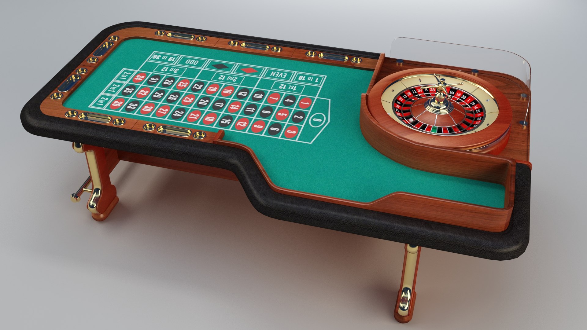 3D Roulette Table - TurboSquid 1515793