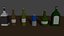 Botellas lowpoly