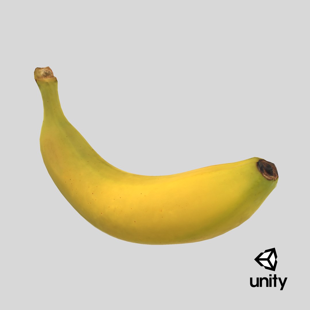 Banana V1 model https://p.turbosquid.com/ts-thumb/Z7/KPblYj/5r/stemcell_unity_render/png/1713532255/1920x1080/fit_q87/802039b8284fe9bb3436e6f15372fc036f050b2c/stemcell_unity_render.jpg