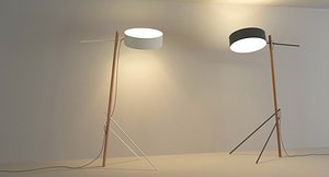 3d excel floor lamp model