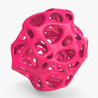 Pink Blobs Organic Mesh Skeleton