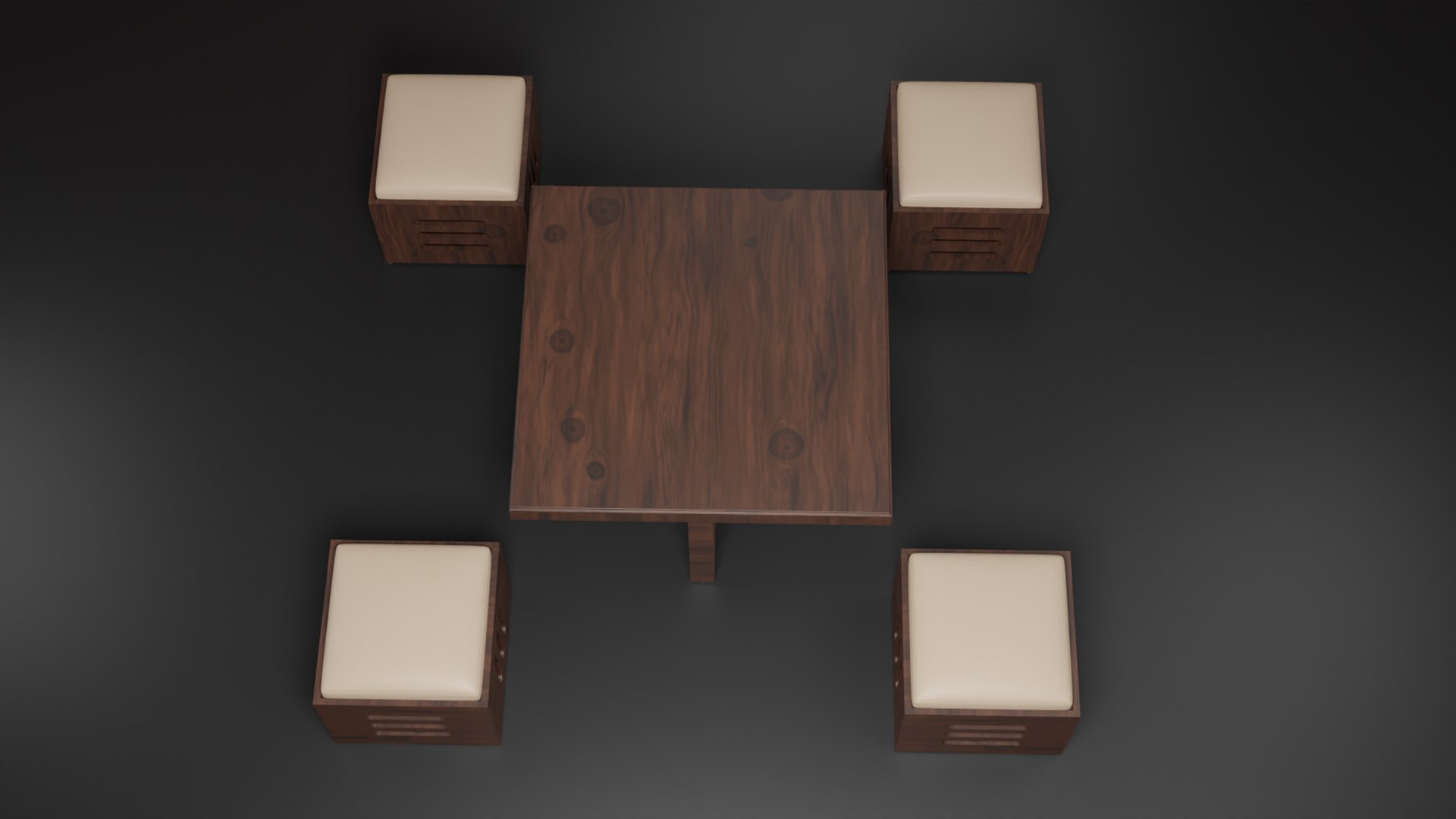 Curated visual reference: Gallery Detail: Small Table With Leather Cushion 2K Resolution Texture 3D Model