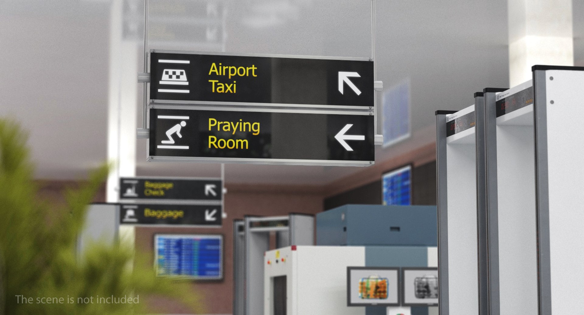 3D Airport Signs Taxi Praying - TurboSquid 1329518