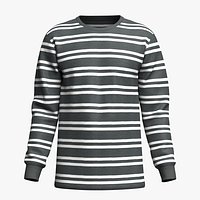 Round Neck Long Sleeve Sweat T-Shirt