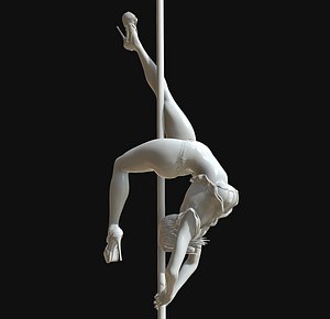 3D Stripper Poledance nude1 3d printable