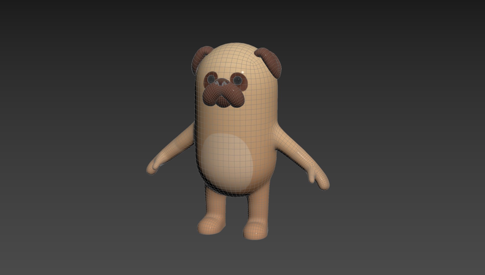 Pug Dog Character 3D Model - TurboSquid 2021200