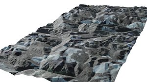 Mountain hills tile map model