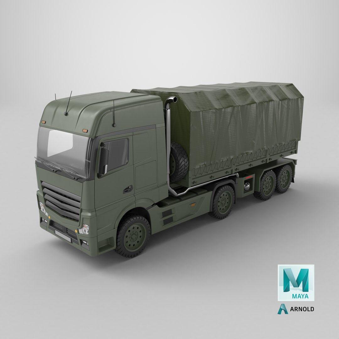 Detailed Military Truck model https://p.turbosquid.com/ts-thumb/Z7/e2L38m/cj/stemcell_maya_arnold_render/png/1729698379/1920x1080/fit_q87/08d2d830f23fa9123f5420b3284b7aff9ccbae78/stemcell_maya_arnold_render.jpg