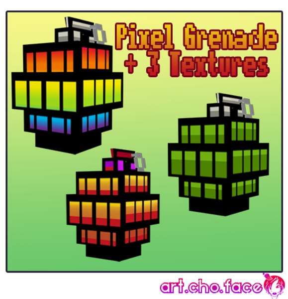 낮은 폴리 픽셀 수류탄   3 텍스처 3D 모델 TurboSquid 967287