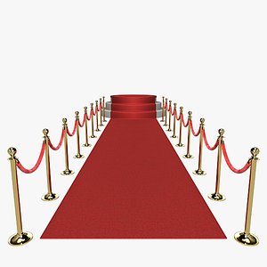 3d model red carpet scene