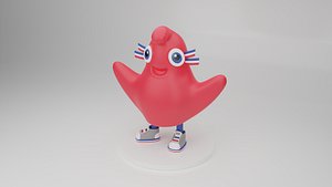 Paris olympics mascot Olympic Phryge 3D