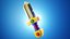 Cartoon Toy Sword - Stylized Low Poly Game Asset 3D Model