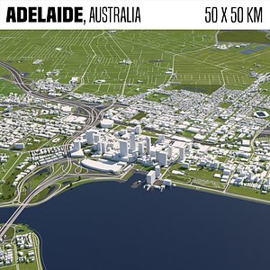 Adelaide Australia 50x50km