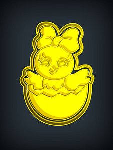 3D easter chicken