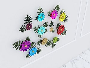 Decorative Metal plants with gold stainless m8