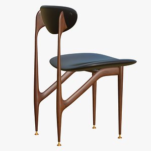 3D Wooden Chair Modern model