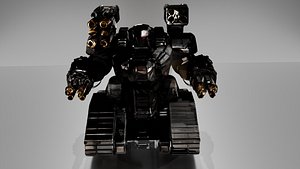 Heavy Combat Mech Military Tank Walker  High Detail Hard Surface Model