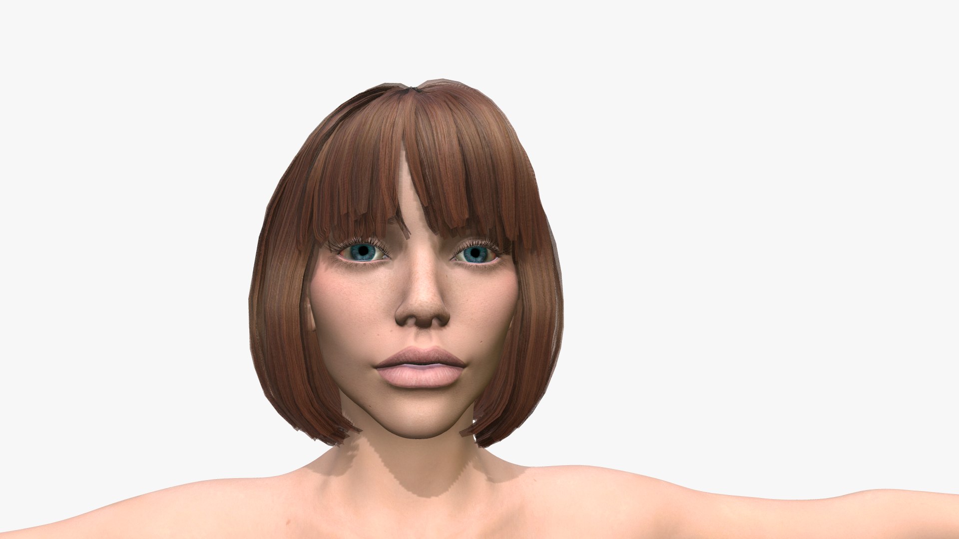 Lidia Naked No Rigg Model TurboSquid 1934279