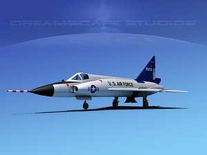 f-102 convair air force 3d max