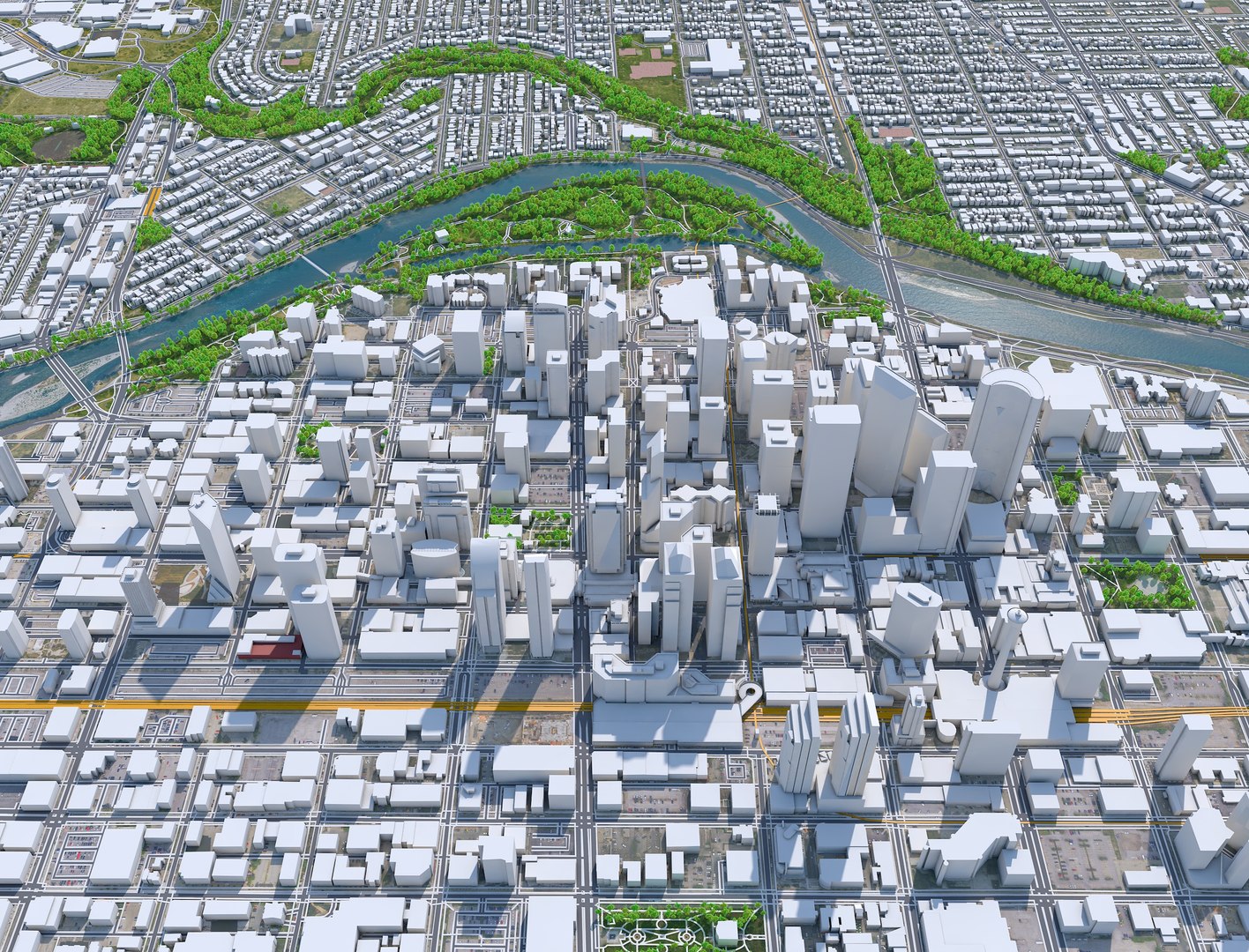 3D Calgary Downtown Canada TurboSquid 1988728