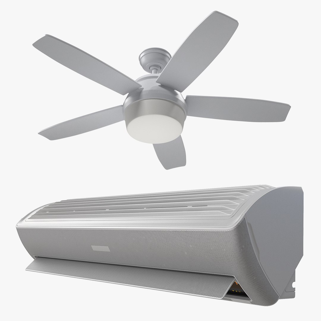 Air Conditioning Equipment Collection 3D model preview