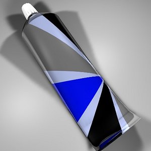 3d tooth paste model