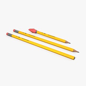 pencils eraser cap 3D model