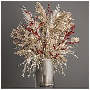 Decorative Bouquet of dried flowers 204 3D