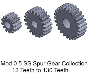 MOD 0.5 SS Spur Gear  Collection