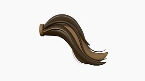 Furry Tail A05 Brown - Headband Character Design 3D