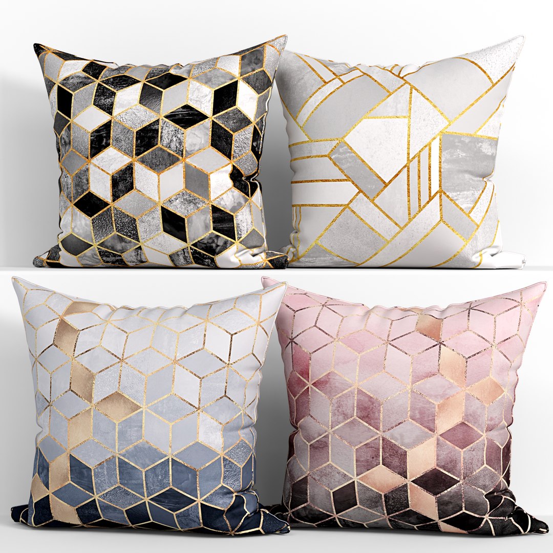 Decorative Pillows Set 142 model - TurboSquid 1938737