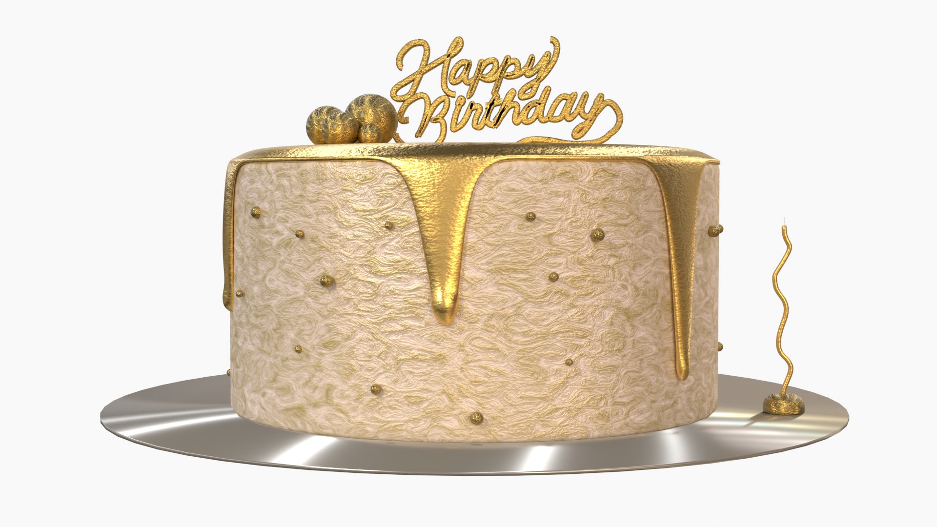 Birthday Cake 3D Model TurboSquid 2286303