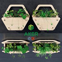 Hexagon wall planter