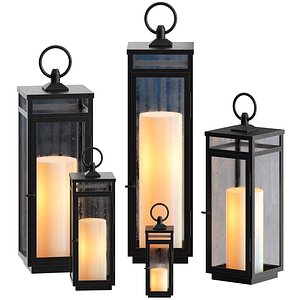3D Floor Lanterns model